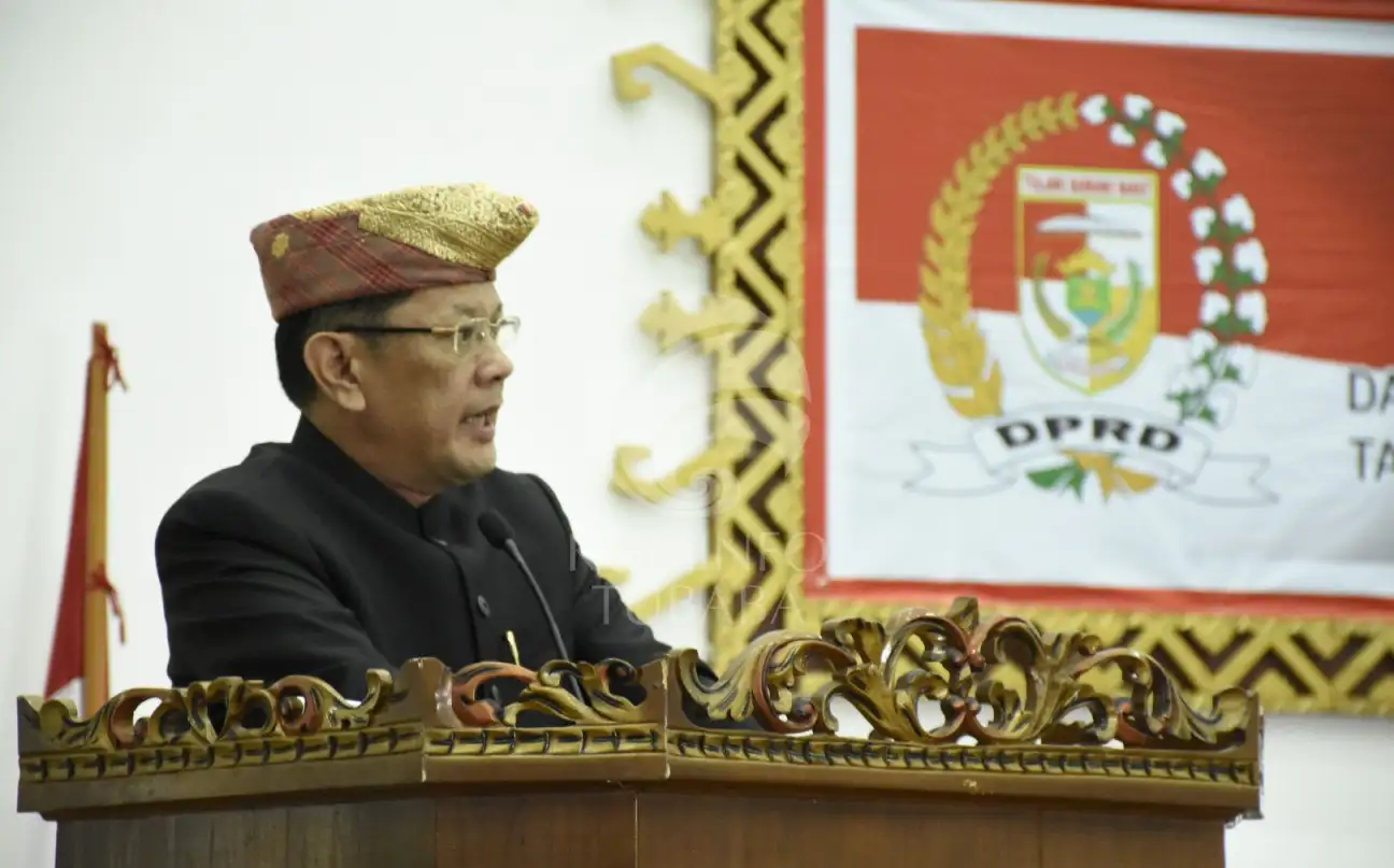 M. Firsada Bacakan Sambutan Gubernur Lampung  Saat Rapat Paripurna Istimewa HUT Ke-60 Provinsi Lampung