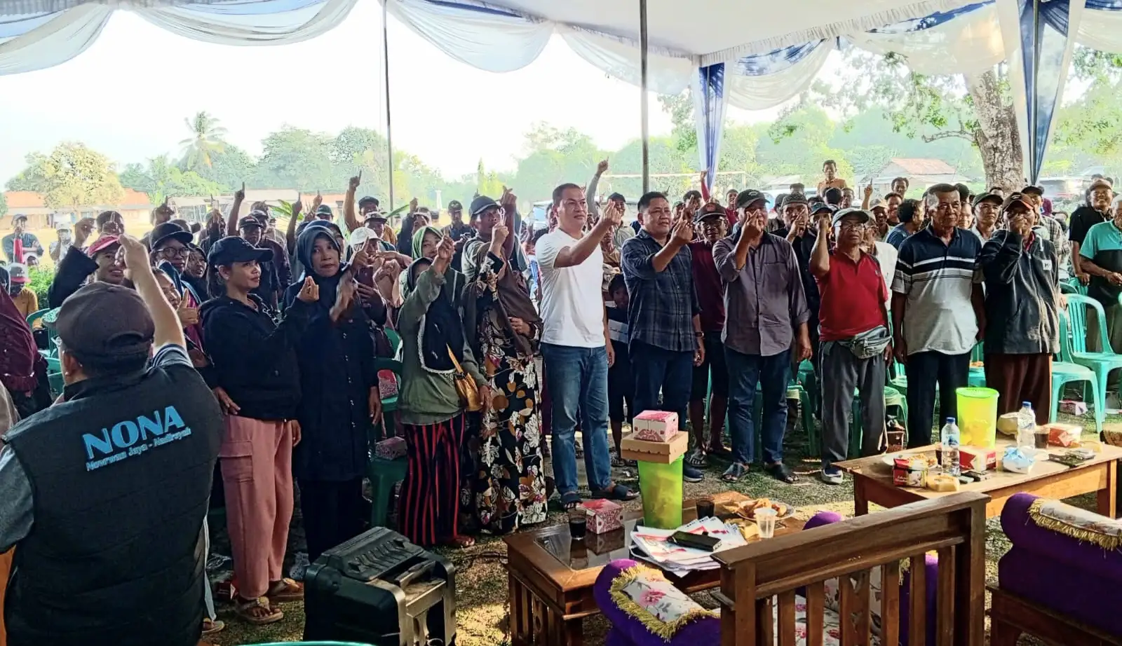 Pilkada Tubaba 2024, Novriwan Jaya Sampaikan Program Unggulan di Depan Warga Tiyuh Gunung Terang
