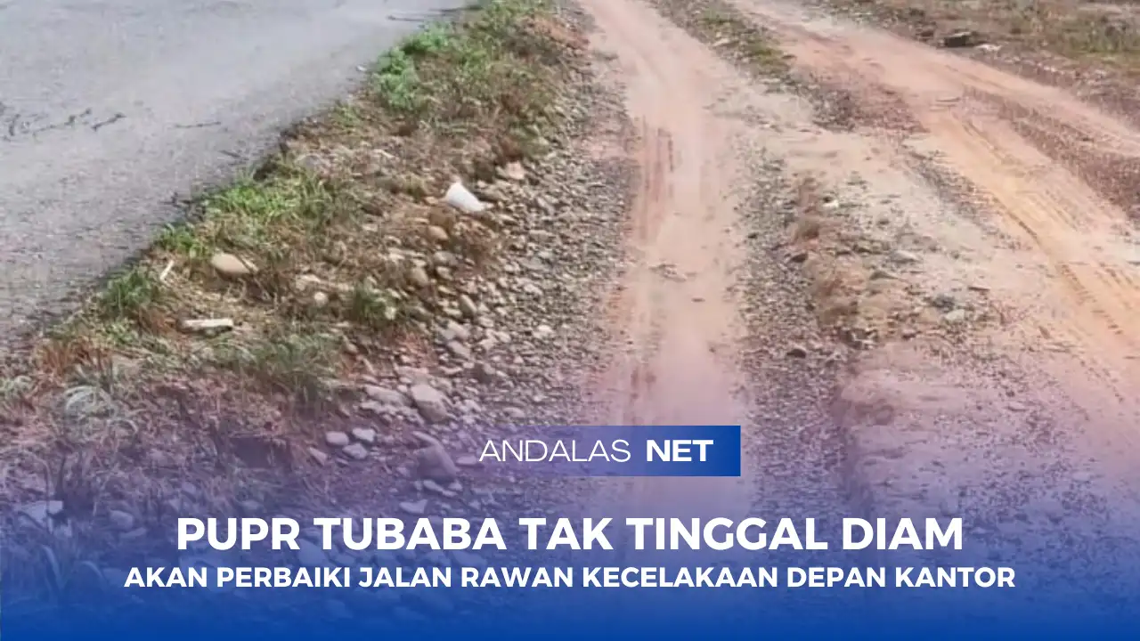 Dinas PUPR Tubaba Tanggapi Keluhan Jalan Rusak Depan Kantor, Janjikan Bantuan Material Batu Sabes