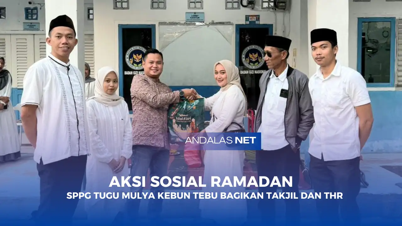 SPPG Tugu Mulya Kebun Tebu dan Yayasan Andan Muakhi Berbagi Ratusan Takjil di Lampung Barat